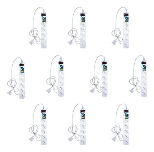 Kit 10x Filtro De Linha Iclamper Energia 5 10a Transparente Clamper 127/220v