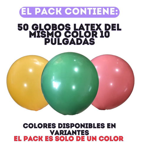 Bolsa X25 Globos Látex Perlados 10 Color Deco Cotillón Azul Noche