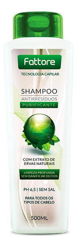  Shampoo Fattore Antiresíduos Com Extrato De Ervas 500ml