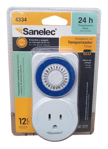 Receptáculo Con Temporizador Sanelec