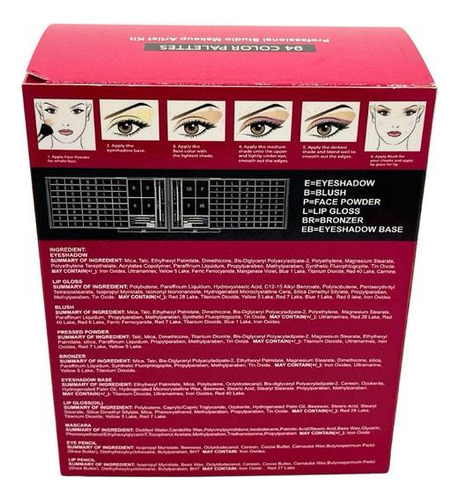 Kit De Maquillaje Para Dama, Sombras, Rubor, Labial