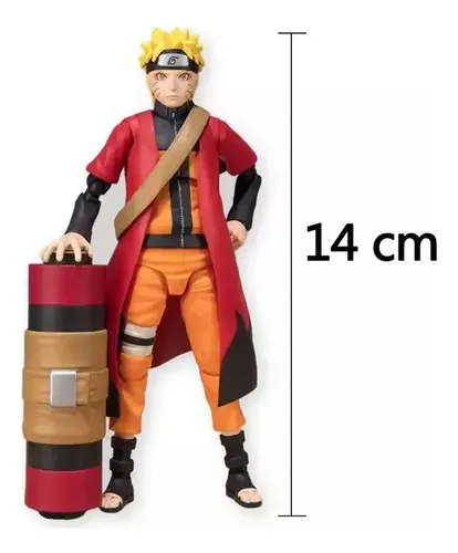 Figura Articulada Naruto Uzumaki Com Acessórios Ninja