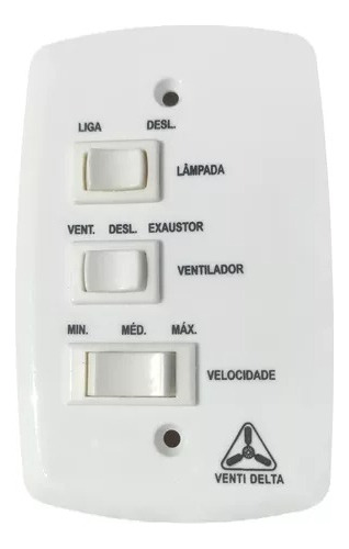 Chave De Parede Para Ventilador De Teto Venti-delta  110 V