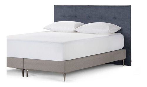 Imagen 4 de 4 de Rosen Respaldo Bennet Tela Azul Denim 2 Plazas/queen