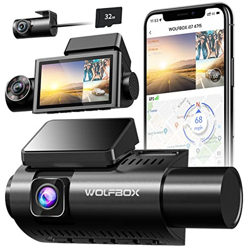 I07 Dash Cam, 3 Canales Dash Cam Con Wifi Gps, 4k+1080p...