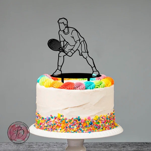Cake Topper Adorno Torta - Jugador /a Tenis Personalizado