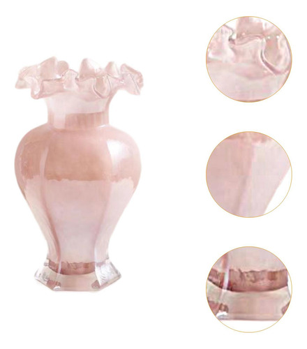 Florero De Vidrio, Florero Hidropónico Para , Rosa