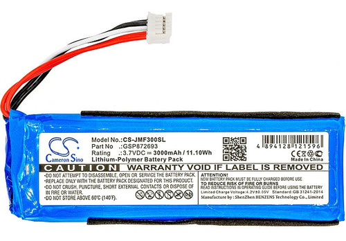 Bateria Modelo Gsp872693 Caixa De Som Flip 3 3000mah 