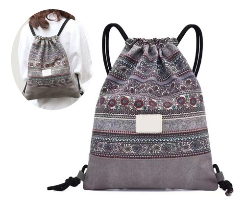 -bolsa Con Cordón Bohemio, Bolsa Deportiva, Mochila Escolar