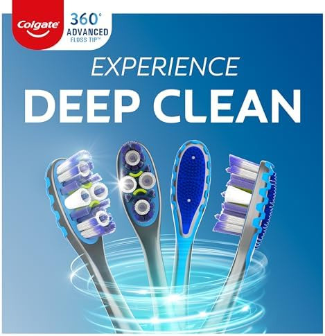 Colgate 360 ??advanced Floss Tip Cepillo De Dientes, Cepillo