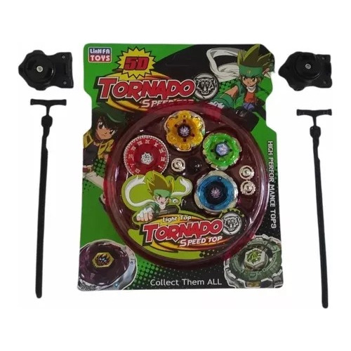 Estadio De Batalla Con 4 Beyblade Luces Trompos Juguete Niño