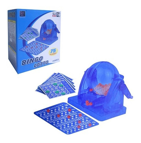 Juego De Mesa Bingo Con Bolillero Cartones Bolilla Familiar