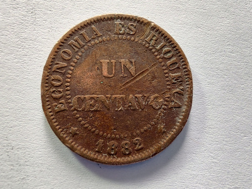 Moneda Chile 1 Centavo 1882 (x243