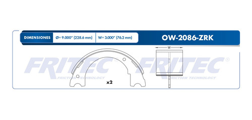 Balata Tambor Gmc C3500hd 1994 - 2002 6.5 Alta Calidad