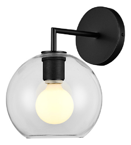 Lámpara De Pared Cordelia Ii Negra Base E27 8.5 W Tecnolite Color Negro