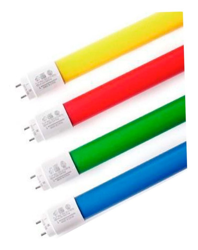 Tubo Led 18w 120cm Color Rojo Azul Verde Amarillo Light Lion