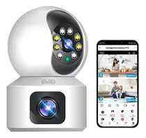 Comprar Ojo Doble Pantalla Cámara De Seguridad Full Hd Con Alarma Camaras Wifi Camara De Vigilancia Interior 0637