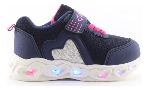 Zapatillas Urbanas Nena Ni a Con Luces Comodas Paris Carg Env o