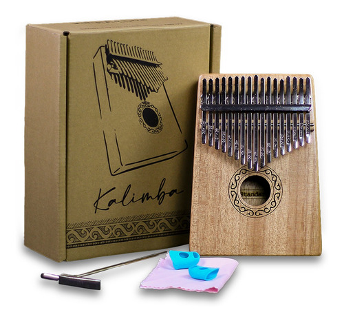 Kalimba Piano De Dedo Marques Klb17 Mahogany 17 Teclas