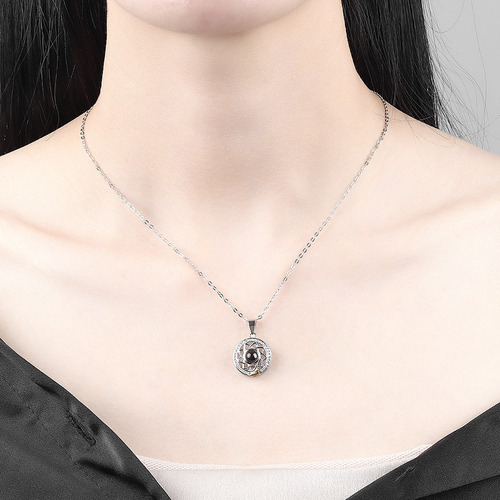 Collar Magnétio Diseño De Sol Y Luna Para Pareja