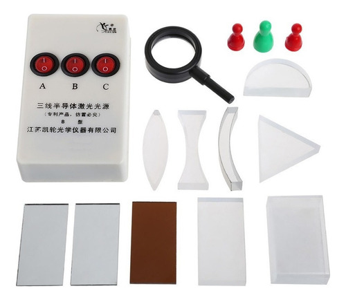 . Kit Óptico De Conjunto De Prismas De Lente Convexa Côncava