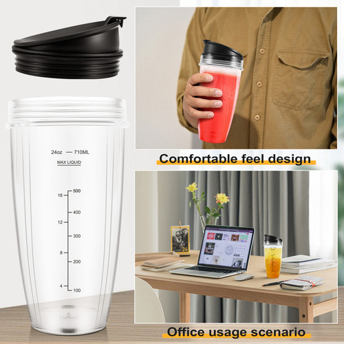 Vasos De Repuesto De 24 Oz Compatibles Con Nutri Bn401, Bn70