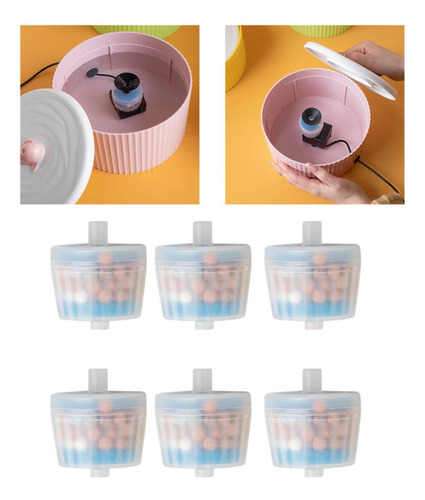 6 Piezas De Repuesto De Filtro Para Fuente De Agua Para