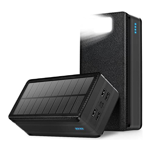 Solar Power Bank 50000mah, Portable Solar Charger Compatible