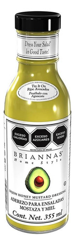 2 Pza Aderezo Para Ensaladas Briannas Mostaza Y Miel 355 Ml