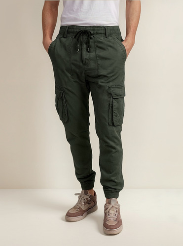 Jogger Cargo Con Bolsillos Cómodos Para Hombre