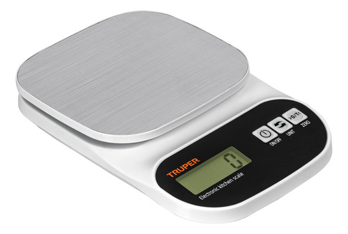 Báscula Digital P/ Cocina Plato Acero Inox5kg Truper 103116 Gris 5 Kg
