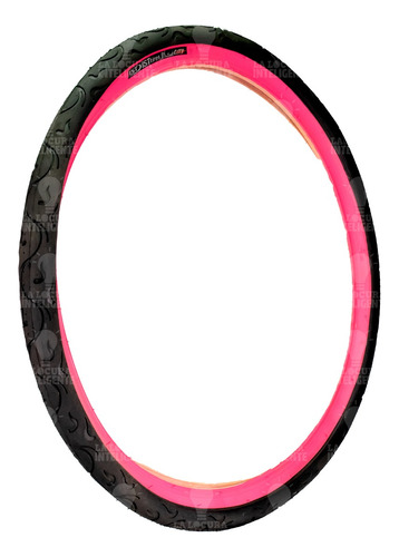 Caucho De Bicicleta Rin 26 26x2.125 Rosa/negro Marca Ist