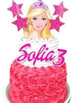 Comprar Topper De Torta Barbie Adorno Personalizado