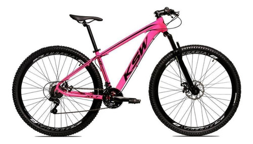 Bicicleta Aro 29 Ksw Xlt Shimano Rosa/preto 17  Rosa/preto