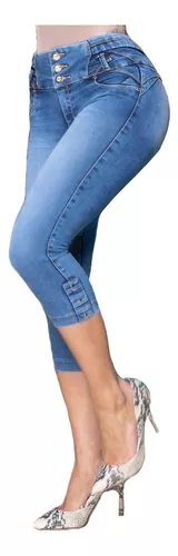 Jeans Mujer Pantalón Colombiano Mezclilla Strech Push Up P26