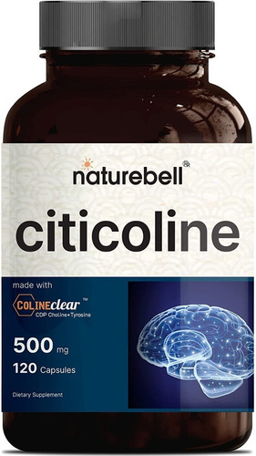 Citicoline Cdp Choline 500 Mg Y 120 Caps Naturebell De Eeuu Sabor ND