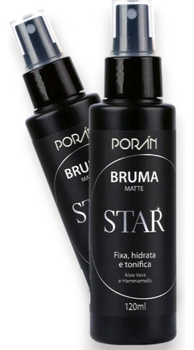 Bruma Star Matte Fixador De Maquiagem Porán 120ml Tom Do Primer Incolor