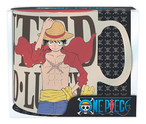 Taza De One Piece Mug 460ml Lufy/wanted W Box X2