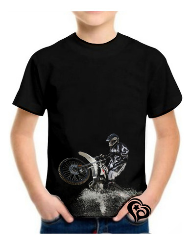 Camiseta Motocross Masculina Infantil Trilha Enduro Blusa Sm