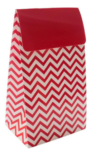 Cajita Sorpresa Chevron X 12 Rojo