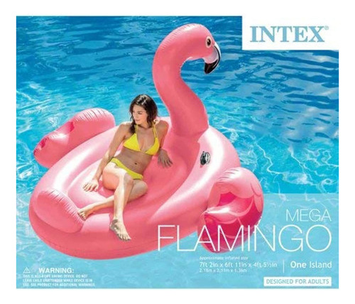 Isla Inflable De Intex Mega Flamenco, 86 Pulgadas X 83 Pulga