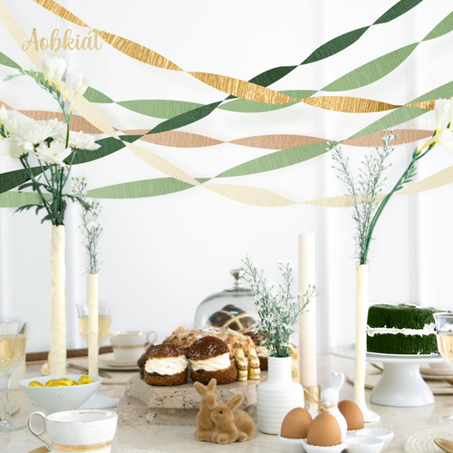 Serpentinas De Papel Crepé Aobkiat Para Decoración De Bodas