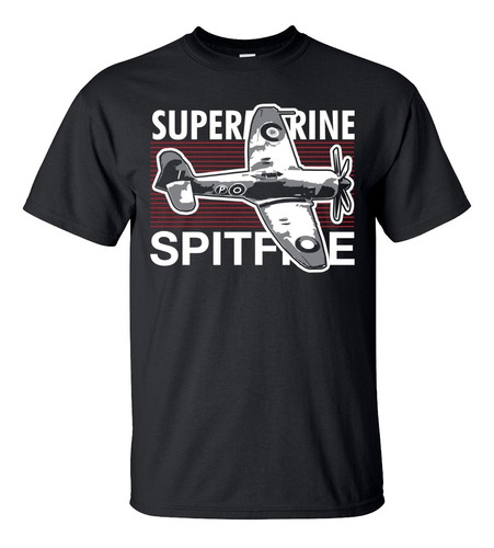 Playera Supermarine Spitfire Avion Guerra Inglés Arte M1744 