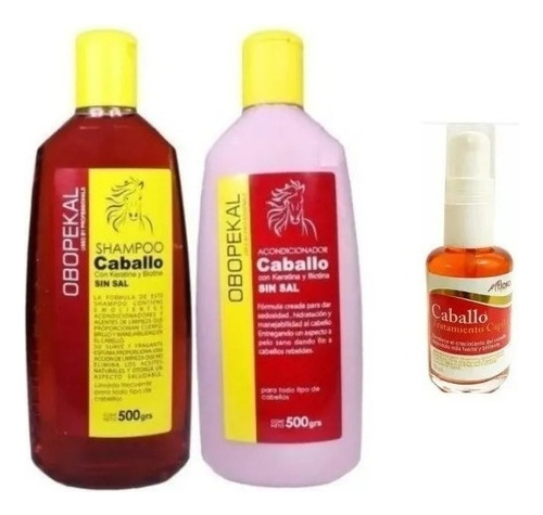 Pack  Shampoo Acondicionador Y Aceite De Caballo 