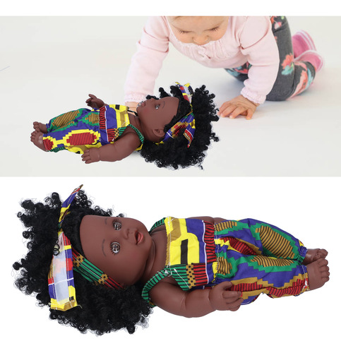 Bonecas De 30 Cm, Bebê Africano, Menina, Pele Preta, Cabelo