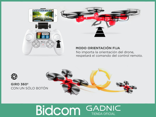 Drone A Radio Control Remoto Rc Camara Hd Video Foto Gadnic