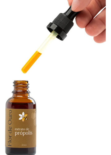 Extrato De Própolis Marrom Flor De Ouro Com 30 Ml