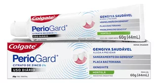 Pasta de dentes Colgate PerioGard Gengiva Saudável Hortelã em gel sem glúten 60 g