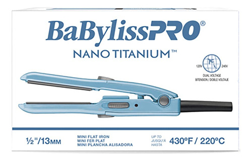 Miniplancha Alisadora Babylisspro Nano Titanium De 0,5 Pulga