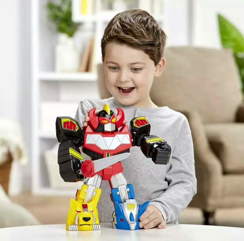 Figura Megazord Mega Mighties Power Rangers Playskool Heroes